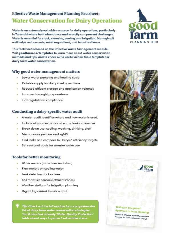 7. Water Conservation For Dairy Operations