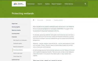Taranaki Regional Council Protecting Wetland Recourse Taranaki Farmers Good Farm Planning Hub
